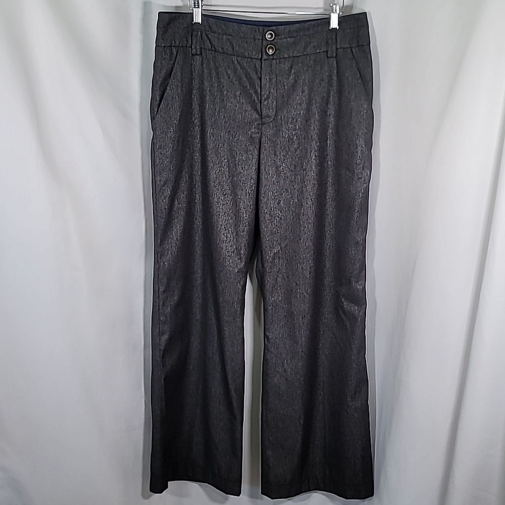 ANTHROPOLOGIE ELEVENSES Wide Leg Metallic High Waist Rise Trousers